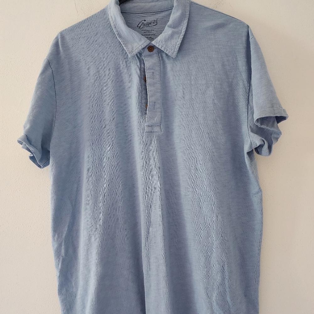 Grayers Clothiers Sunwashed 2 Button Polo - Abyss